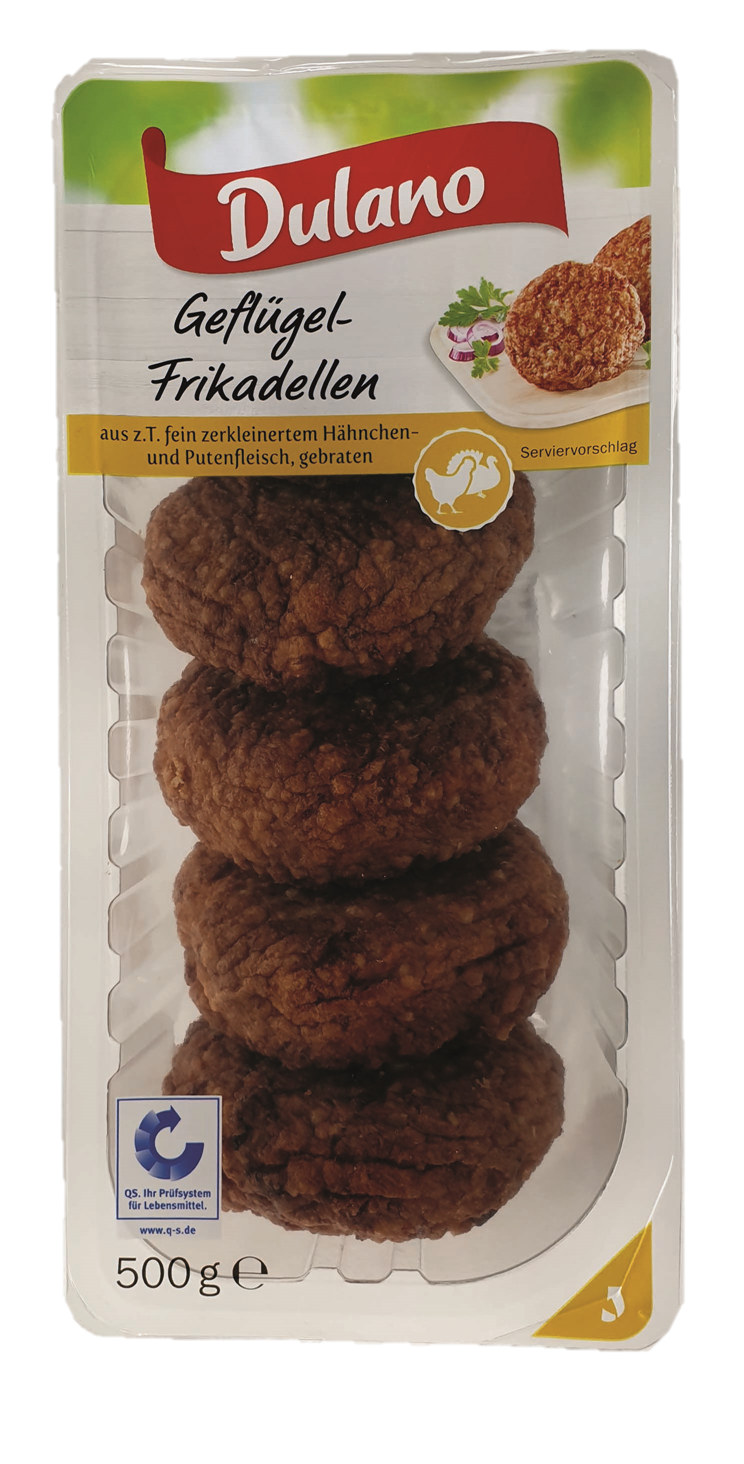 Geflügel-Frikadellen, gebraten (500 grams) Kampsen GmbH & Co. KG Mixed  Species Sausages - Prepared/Processed Food / Beverage / Tobacco  Meat/Poultry/Sausages Meat/Poultry Sausages - Prepared/Processed · mynetfair