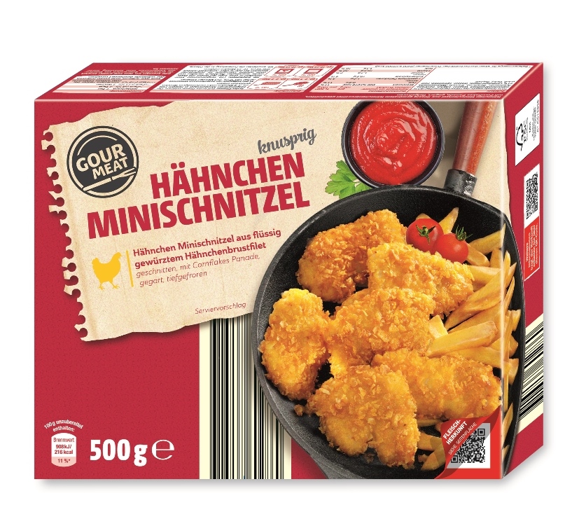 Hähnchen Minischnitzel (500 Gramm) Vossko GmbH & Co. KG Huhn - verarbeitet  Lebensmittel / Getränke / Tabakwaren Fleisch / Wurst / Geflügel Fleisch und  Geflügel - verarbeitet · mynetfair
