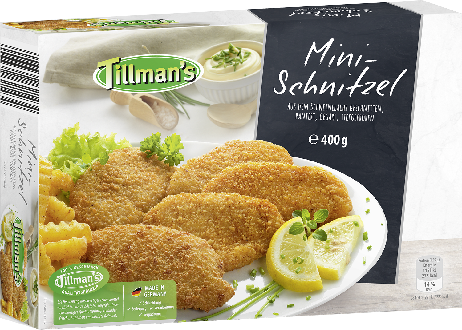 Mini-Schnitzel vom Schwein (400 grams) Tillman's Convenience GmbH Pork -  Prepared/Processed Food / Beverage / Tobacco Meat/Poultry/Sausages  Meat/Poultry - Prepared/Processed · mynetfair