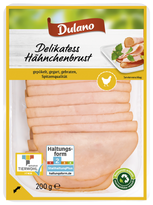 Dulano (Lidl) · Hauchdünnschnitt 200g, Hähnchenbrust (200 Gramm) Sutter  GmbH Geflügelwurst Lebensmittel / Getränke / Tabakwaren Fleisch / Wurst /  Geflügel Wurstwaren · mynetfair