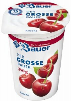Der große Bauer Fruchtjoghurt 3,5% Kirsche (250 Gramm) Privatmolkerei Bauer  GmbH & Co. KG Joghurt / Joghurtersatz (Gekühlt haltbar) Lebensmittel /  Getränke / Tabakwaren Milchprodukte / Eier / Ersatzprodukte Joghurt /  Joghurtersatz · mynetfair